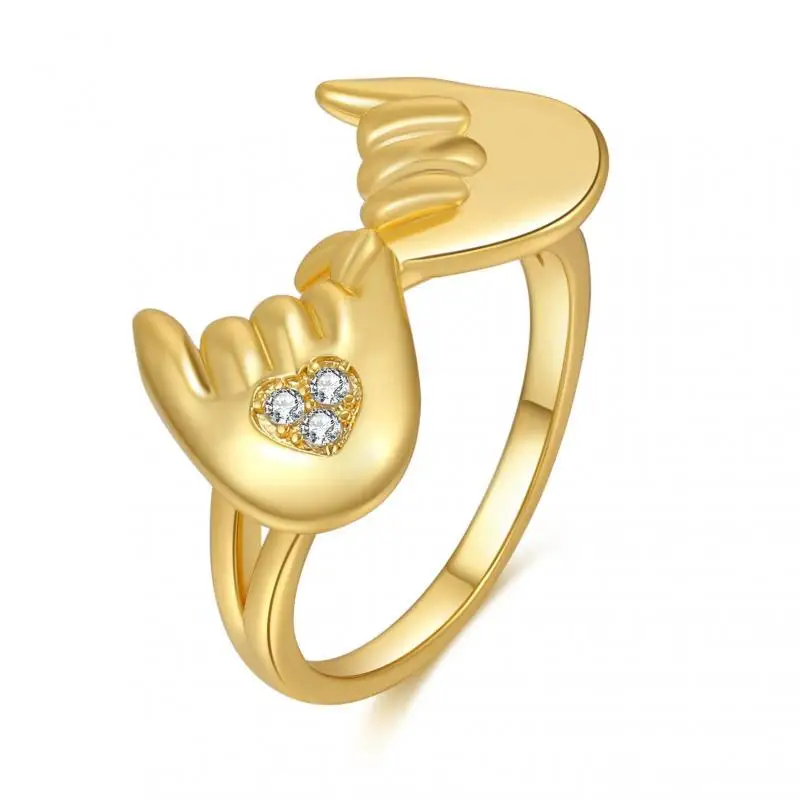 Surflove Love Hand In Hand Ring New Gold-Plated Light Luxury Zircon Fashion Ring Ladies Finger Ring Girl Party Wedding Gift 2021
Surflove Love Hand In Hand Ring New Gold-Plated Light Luxury Zircon Fashion Ring Ladies Finger Ring Girl Party Wedding Gift 2021