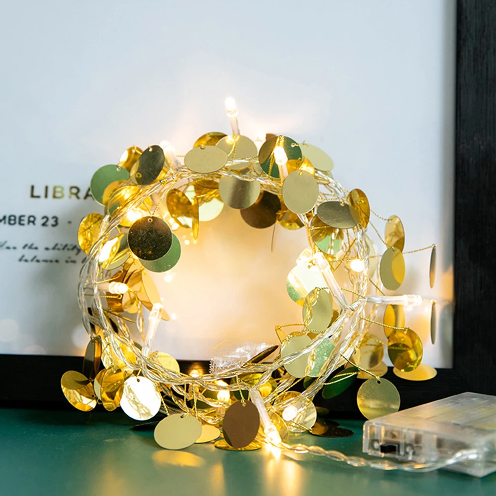 2m Gold Sequins String Light Outdoor Battery Powered Wedding Home Decor Holidays Bedroom Led Romantic Party Holiday Girl Room
2m Gold Sequins String Light Outdoor Battery Powered Wedding Home Decor Holidays Bedroom Led Romantic Party Holiday Girl Room