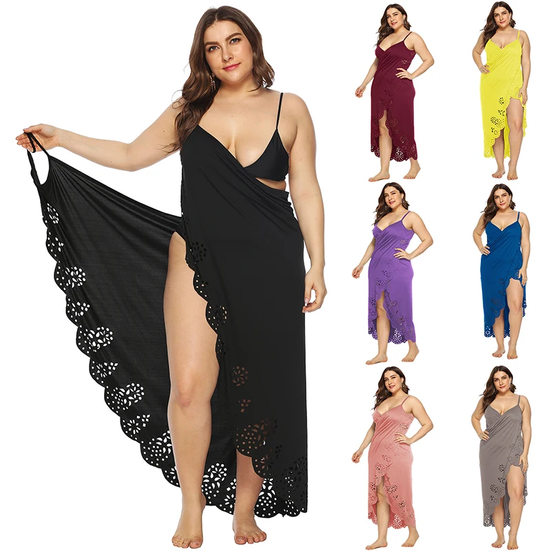 2021 Summer Plus Size New Women's Hot Flower Hollow Cross V-neck Irregular Hem Sexy Sling Beach Blouse Skirt
2021 Summer Plus Size New Women's Hot Flower Hollow Cross V-neck Irregular Hem Sexy Sling Beach Blouse Skirt