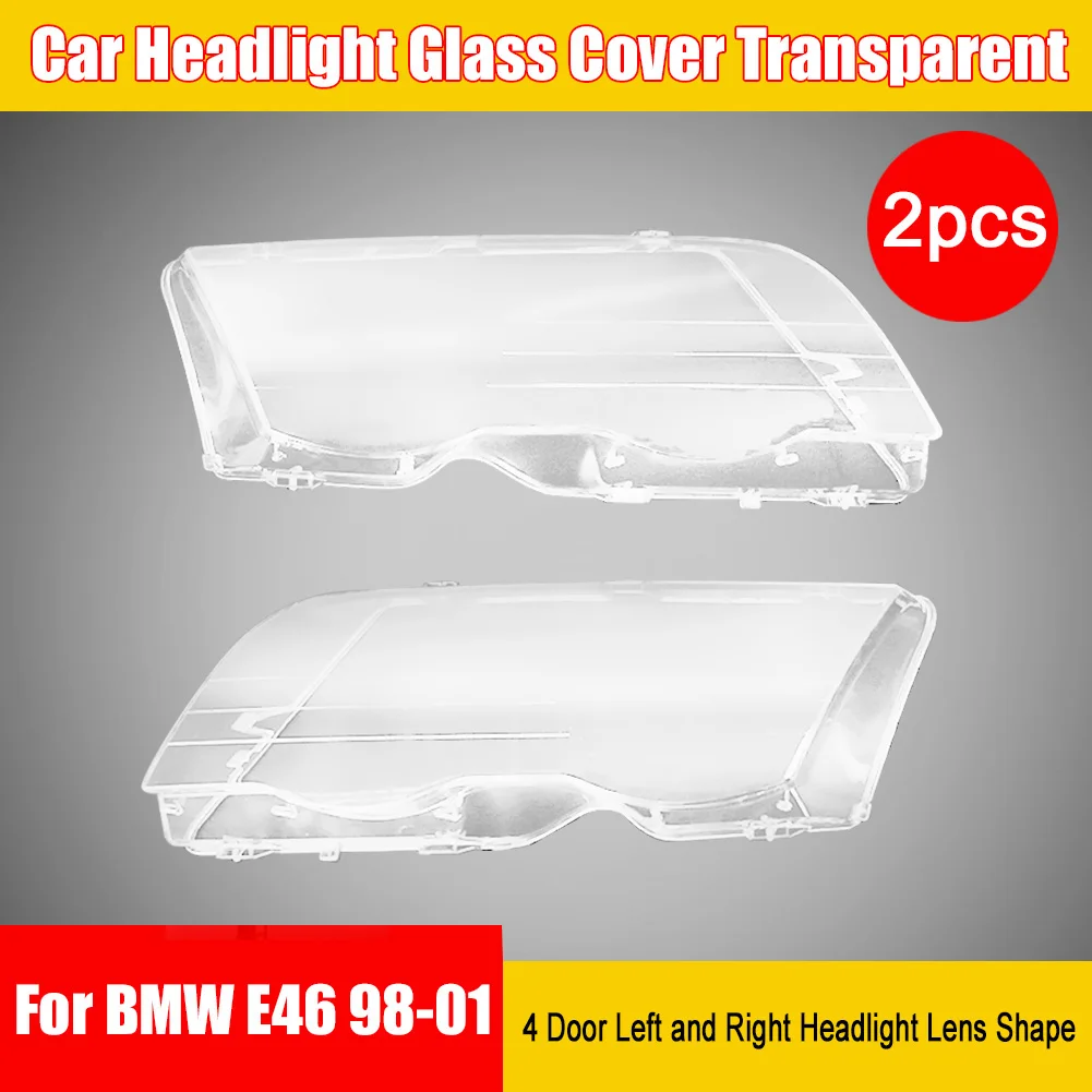 2 Pieces of Car Headlight Glass Cover Transparent 4 Door Left and Right Headlight Lens Shape for BMW E46 98-01
2 Pieces of Car Headlight Glass Cover Transparent 4 Door Left and Right Headlight Lens Shape for BMW E46 98-01