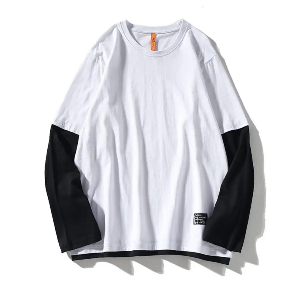 Top Casual Fake Two Pieces Color Block T-shirt T-shirt Loose T-shirt Long Sleeve for Party
Top Casual Fake Two Pieces Color Block T-shirt T-shirt Loose T-shirt Long Sleeve for Party