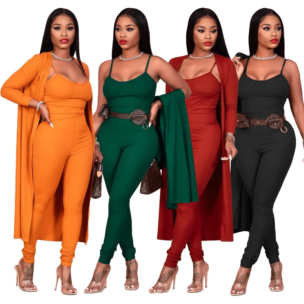 Spaghetti Strap Jumpsuit And Long Open Stitch 2 Piece Set Woman Casual Knitted Ribbed Outfits Plus Size XXL Streetwear Tracksuit
Spaghetti Strap Jumpsuit And Long Open Stitch 2 Piece Set Woman Casual Knitted Ribbed Outfits Plus Size XXL Streetwear Tracksuit