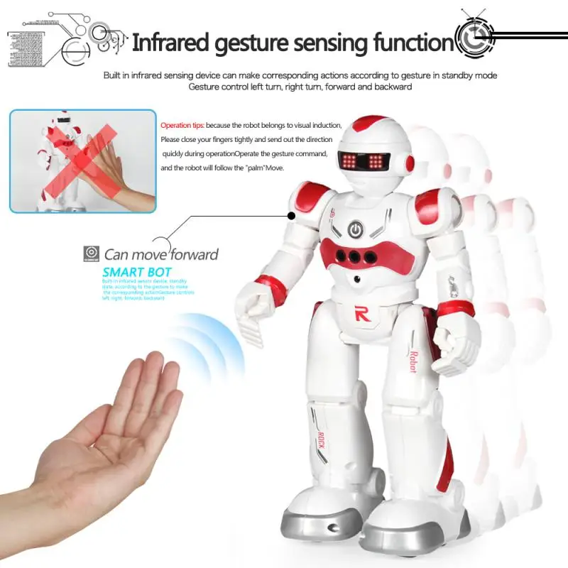 Remote Control Infrared Robot Toy For Kids Intelligent Programmable RC Robot Will Sing Dance Action Figure Gesture Sensor Robot
Remote Control Infrared Robot Toy For Kids Intelligent Programmable RC Robot Will Sing Dance Action Figure Gesture Sensor Robot