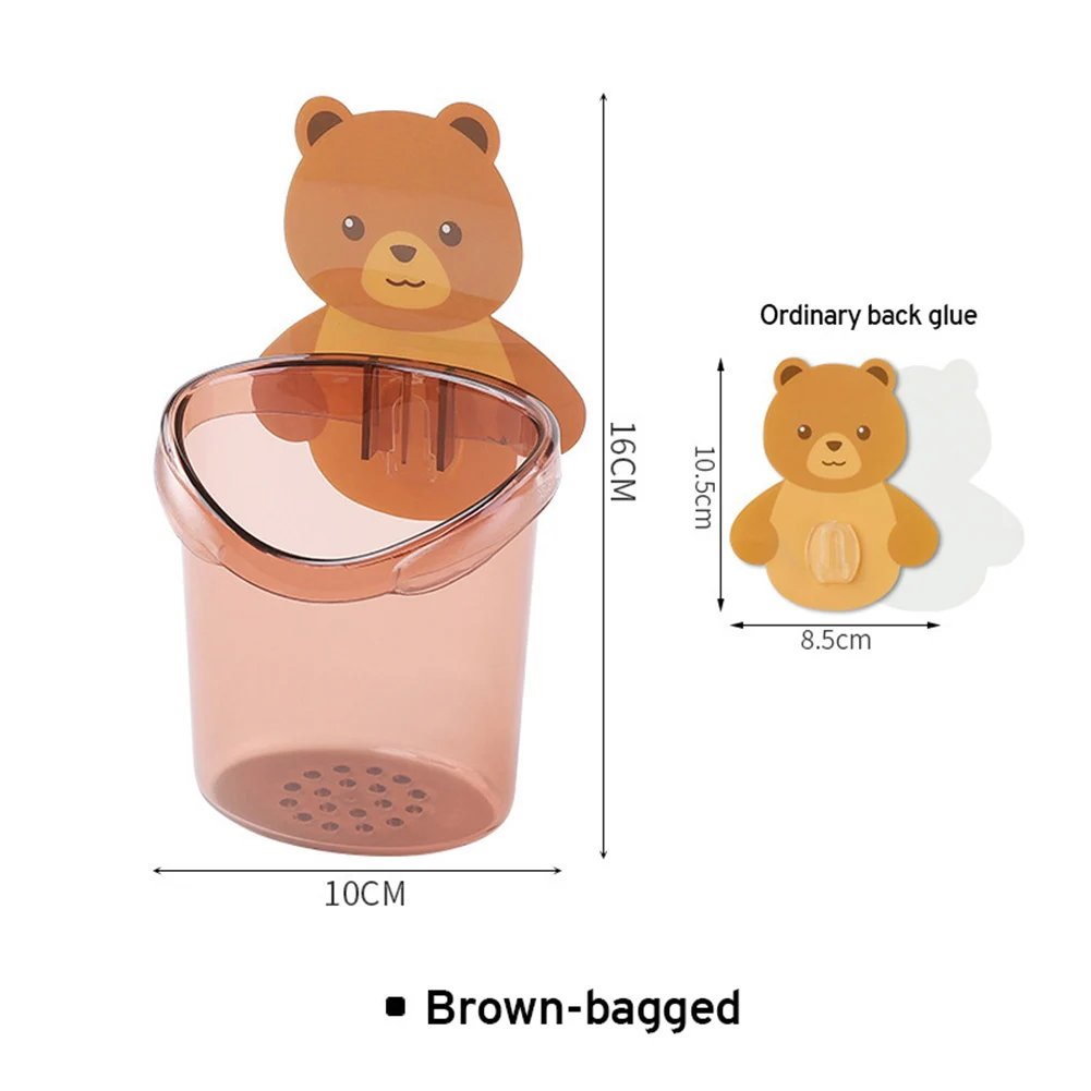 Punch Free Cute Toothbrush Holder Bear Wall Mounted Cup Storage Rack Bathroom Supplies Organizer Bath Accessories
Punch Free Cute Toothbrush Holder Bear Wall Mounted Cup Storage Rack Bathroom Supplies Organizer Bath Accessories