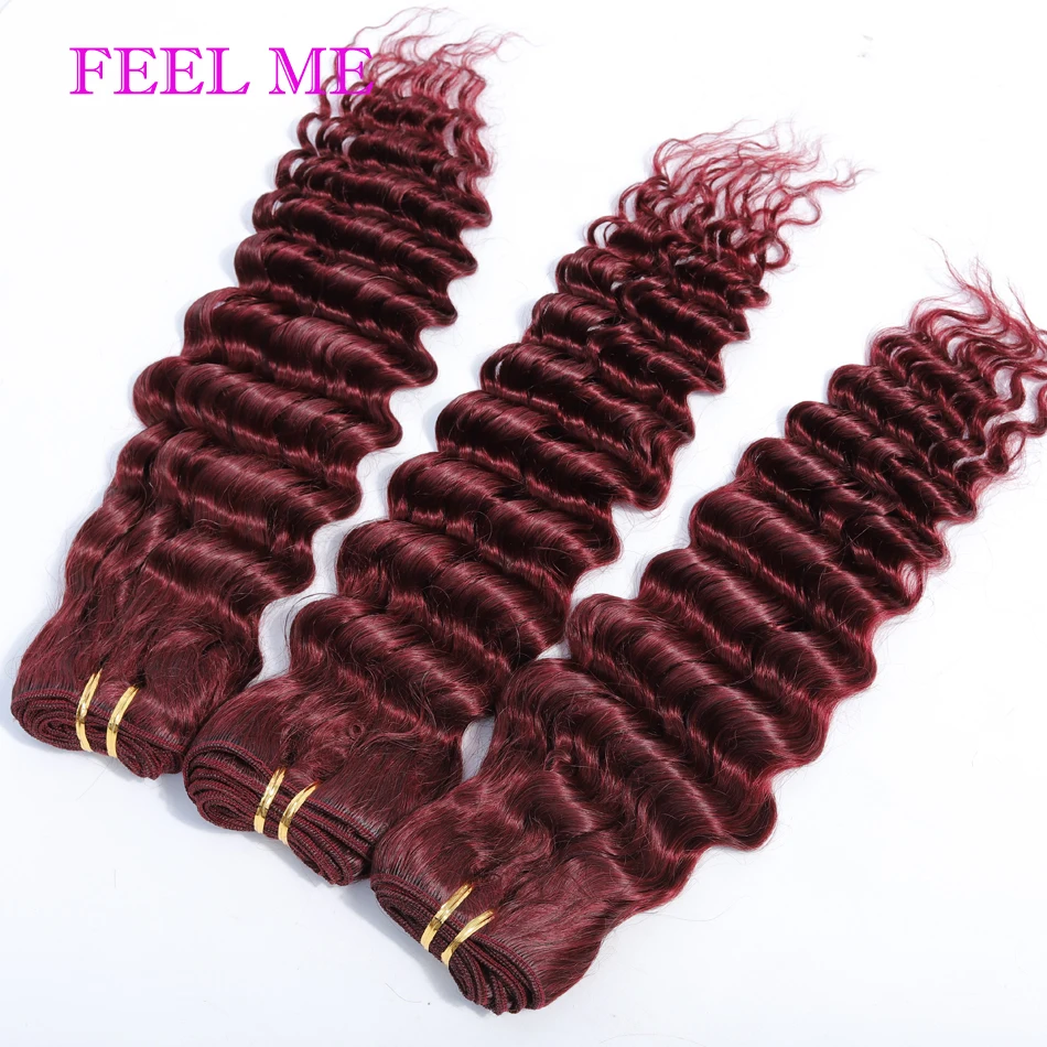 FEELME 99j Deep Wave Human Hair Bundles 1PCS Malaysian Deep Wave Hair Bundles For Black Women Human Hair Extensions Red Wine
FEELME 99j Deep Wave Human Hair Bundles 1PCS Malaysian Deep Wave Hair Bundles For Black Women Human Hair Extensions Red Wine