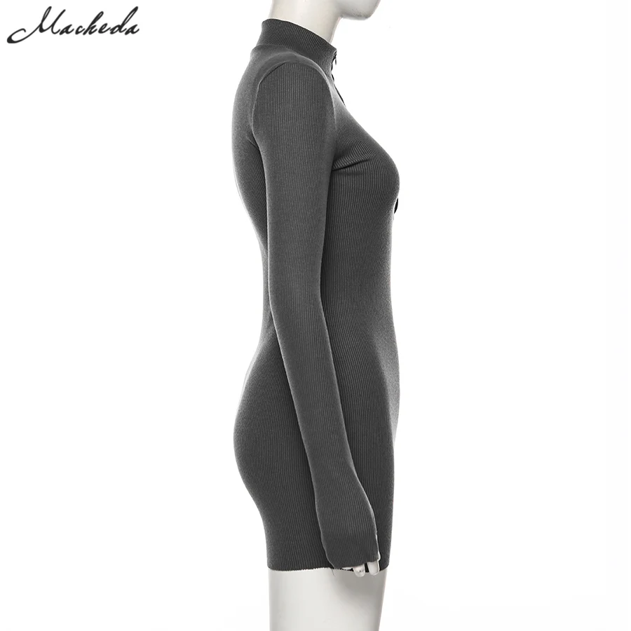 macheda autumn winter stretch Slim Soft Ribbed Knitted turtleneck dress woman 2019 fashion solid black casual bodycon Zip dress
macheda autumn winter stretch Slim Soft Ribbed Knitted turtleneck dress woman 2019 fashion solid black casual bodycon Zip dress