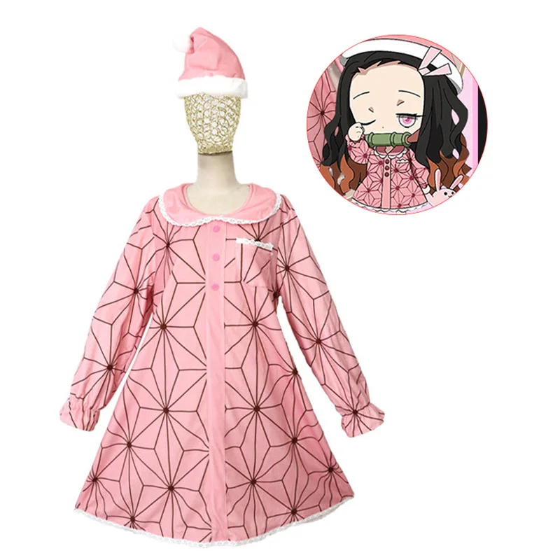 Demon Slayer Cosplay Kimetsu no Yaiba Kamado Nezuko Christmas Hat Nightgown Dress Pajamas Women Sleepwear
Demon Slayer Cosplay Kimetsu no Yaiba Kamado Nezuko Christmas Hat Nightgown Dress Pajamas Women Sleepwear