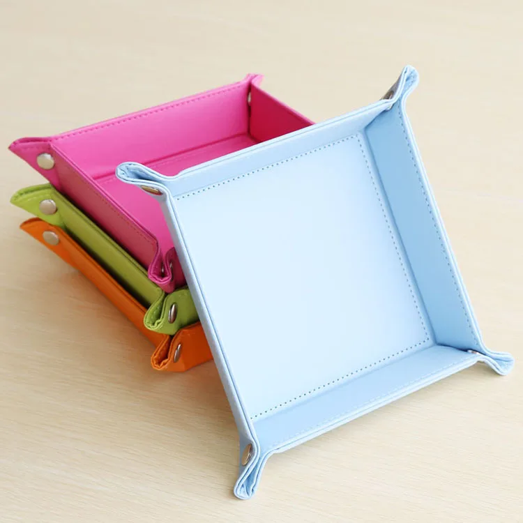 Leather change disk desktop storage box key storage box fashion home small tray decoration wardrobe storage box
Leather change disk desktop storage box key storage box fashion home small tray decoration wardrobe storage box