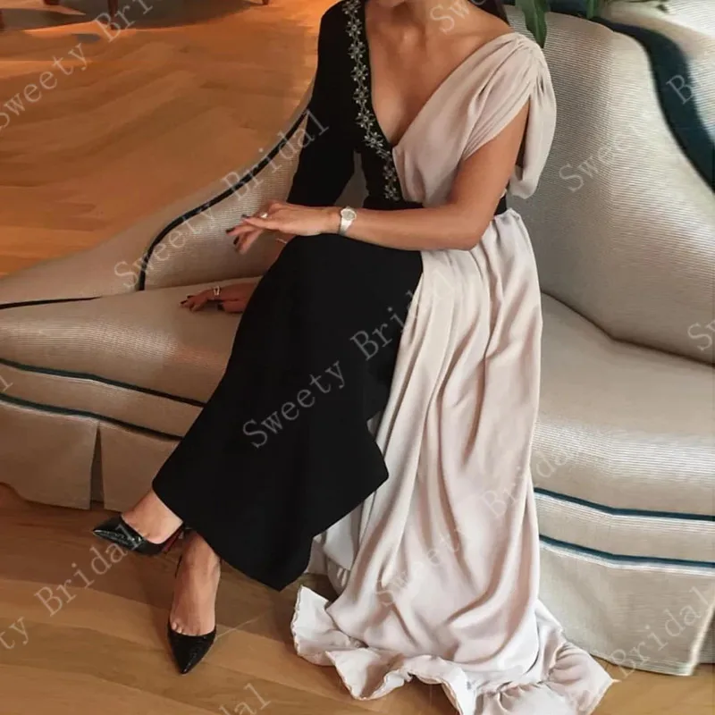 Saudi Arabia V Neck Black Evening Dresses 2021 One Shoulder Long Sleeve Muslim Dubai Formal Party Prom Gown Vestidos
Saudi Arabia V Neck Black Evening Dresses 2021 One Shoulder Long Sleeve Muslim Dubai Formal Party Prom Gown Vestidos