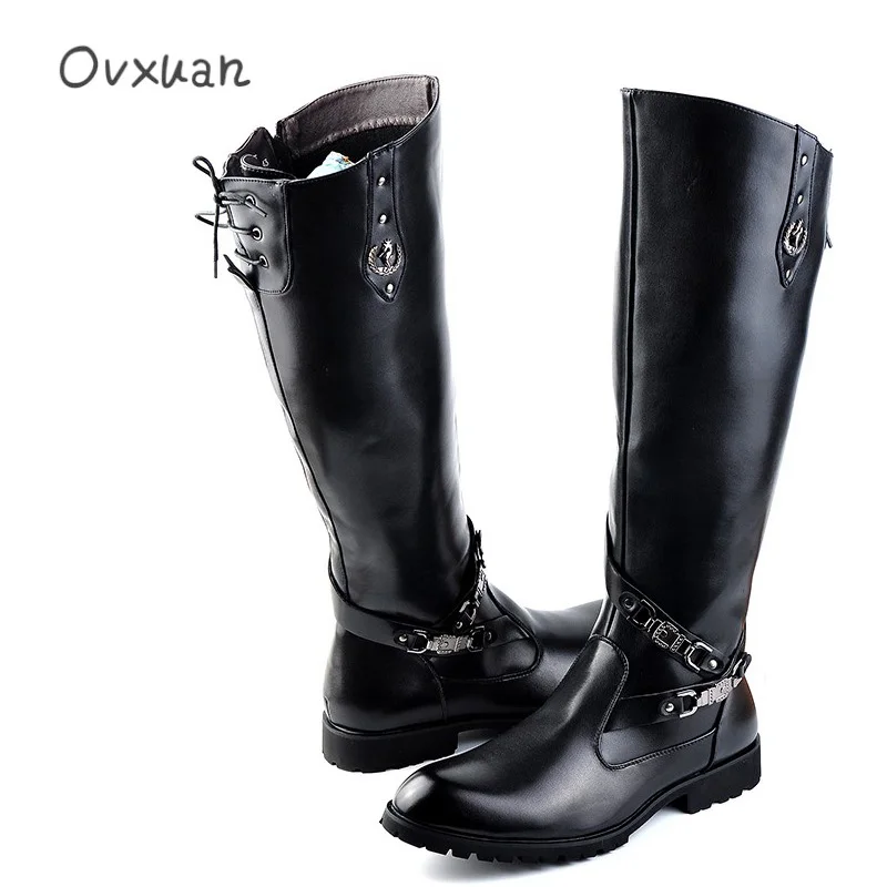 OVXUAN Vintage Rivet Metal Buckle Iron Strap Leather Oxford Mid-Calf Boots Retro Size Zipper Block Heel Shoes Men Riding Botas
OVXUAN Vintage Rivet Metal Buckle Iron Strap Leather Oxford Mid-Calf Boots Retro Size Zipper Block Heel Shoes Men Riding Botas