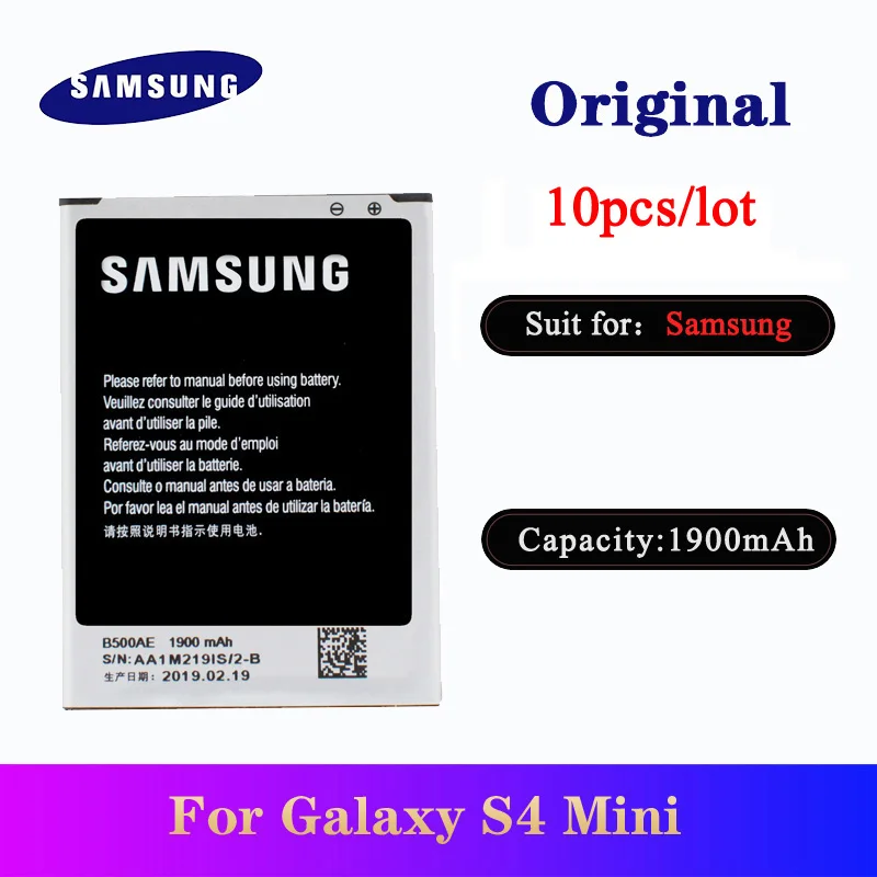 10pcs/lot Original Battery For Galaxy S4 Mini I9190 I9192 I9195 I9198 Mobile Phone Replacement Batteria AKKU 1900mAh
10pcs/lot Original Battery For Galaxy S4 Mini I9190 I9192 I9195 I9198 Mobile Phone Replacement Batteria AKKU 1900mAh