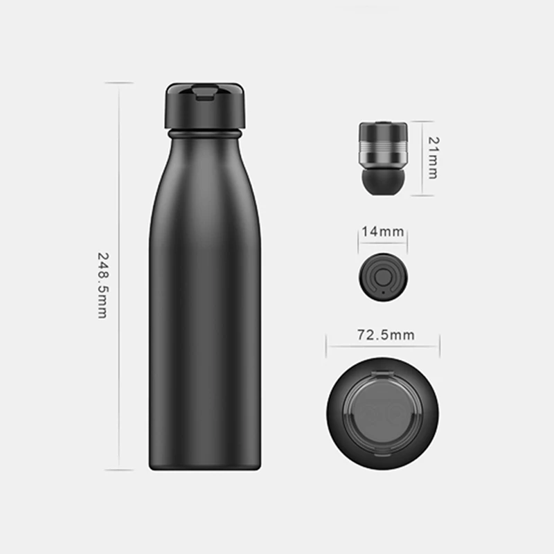Technology Fitness Essential In-ear Headphones Bluetooth Headset Water Cup 600ml304 Stainless Steel Vacuum Flask Earphone Newest
Technology Fitness Essential In-ear Headphones Bluetooth Headset Water Cup 600ml304 Stainless Steel Vacuum Flask Earphone Newest