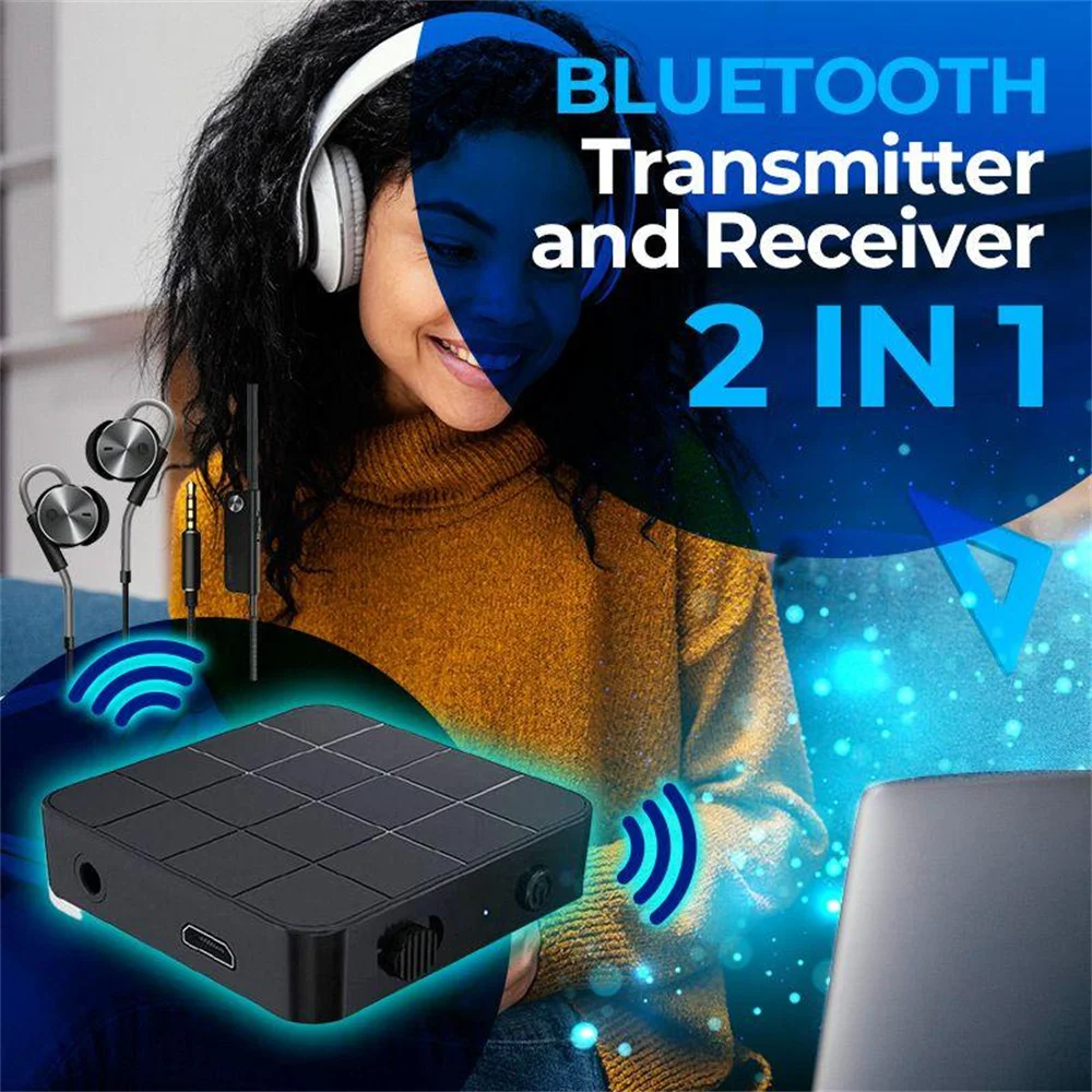 Bluetooth 5.0 Audio Transmitter & Receiver 3.5mm Aux Jack RCA USB Wireless Handsfree Audio Receiver For Car TV PC Headphone
Bluetooth 5.0 Audio Transmitter & Receiver 3.5mm Aux Jack RCA USB Wireless Handsfree Audio Receiver For Car TV PC Headphone