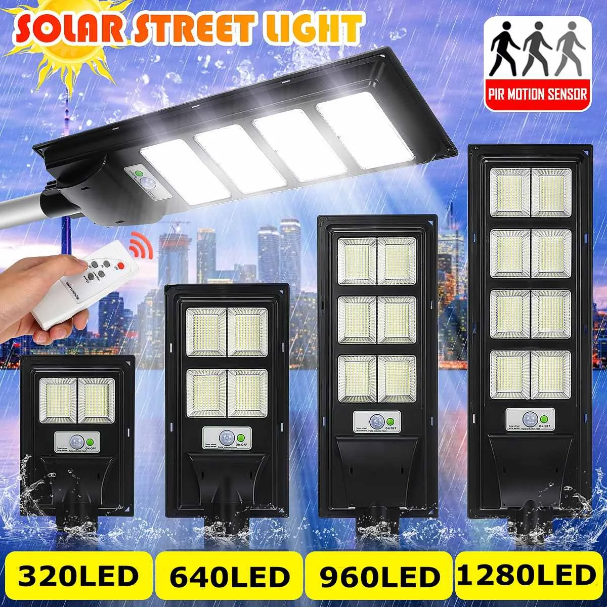 LED Solar Lamp Wall Street Light Super Bright Radar PIR Motion Sensor Security Lamp with Remote Control for Outdoor or Garden
LED Solar Lamp Wall Street Light Super Bright Radar PIR Motion Sensor Security Lamp with Remote Control for Outdoor or Garden