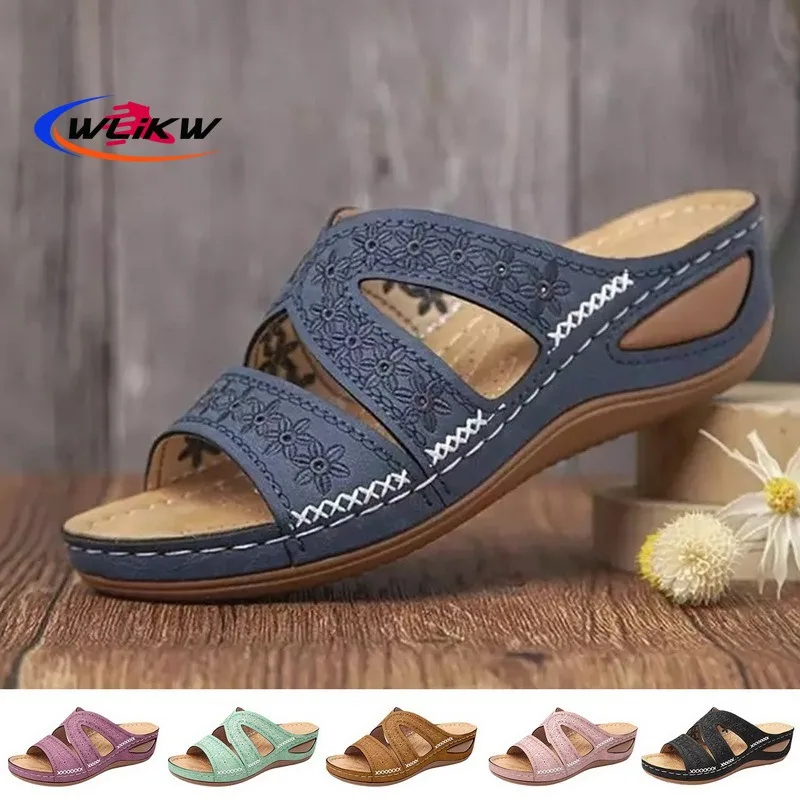 2021 Summer Women Wedge Sandals Premium Orthopedic Open Toe Sandals Vintage Anti-slip Leather Casual Female Platform Retro Shoes
2021 Summer Women Wedge Sandals Premium Orthopedic Open Toe Sandals Vintage Anti-slip Leather Casual Female Platform Retro Shoes