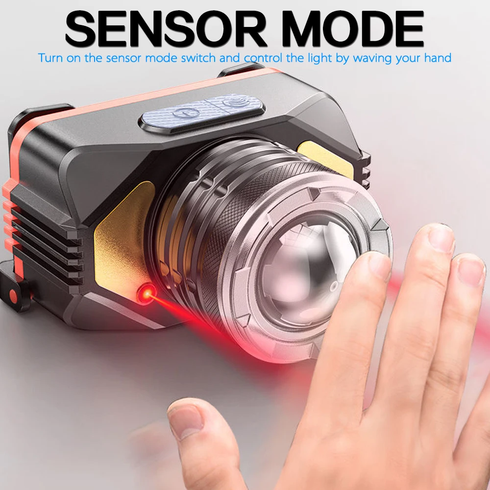 Pocketman XHP70 Brightest LED Headlamp Body Motion Sensor Headlight USB Rechargeable Head Lamp Waterproof Induction Head Torch
Pocketman XHP70 Brightest LED Headlamp Body Motion Sensor Headlight USB Rechargeable Head Lamp Waterproof Induction Head Torch
