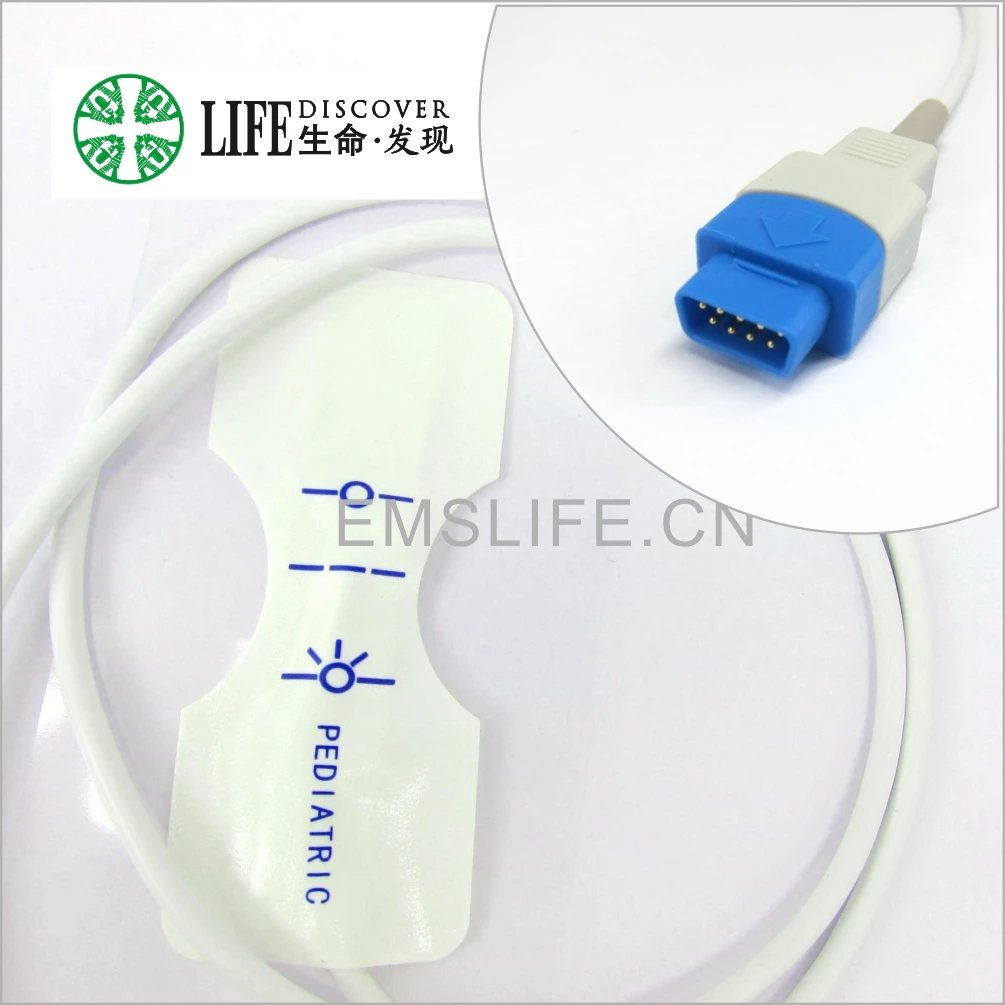 

GE trusignal DB9 PE-sponge adhesive disposable spo2 sensor for pediatric size 10PCS one packing