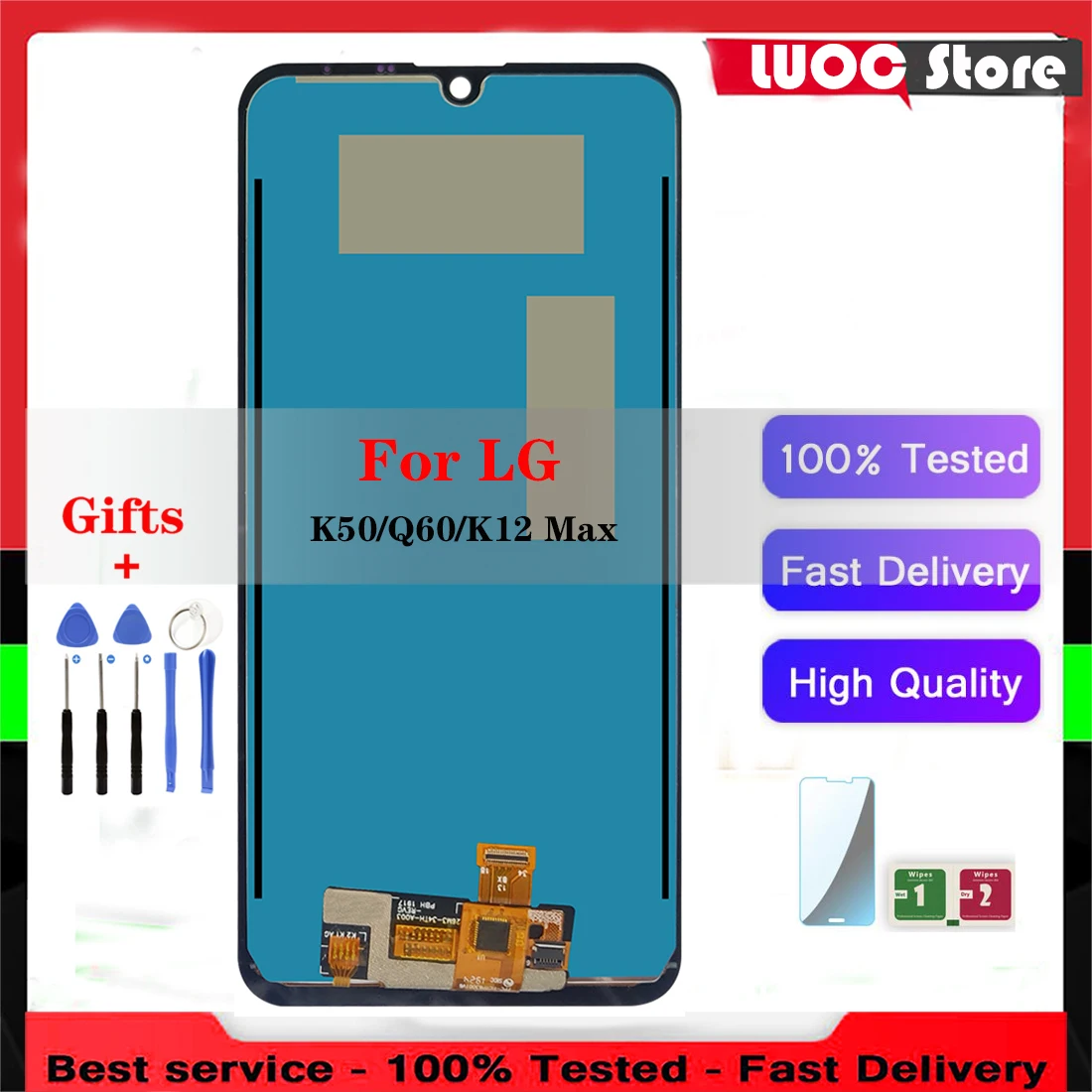 6.26" New Super LCD Display For LG K50 Q60 K12 Max 2019 X525 X525BAW X525HA X525ZAW X520BMW Touch Screen Digitizer Assembl Parts
6.26" New Super LCD Display For LG K50 Q60 K12 Max 2019 X525 X525BAW X525HA X525ZAW X520BMW Touch Screen Digitizer Assembl Parts