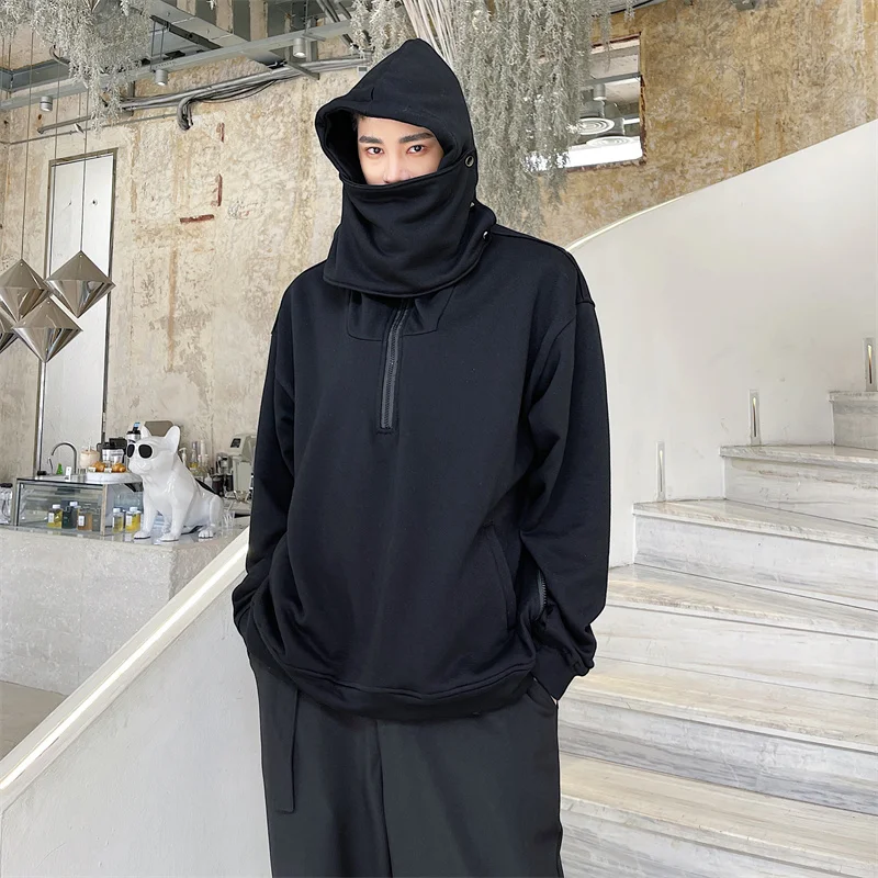 Men's Fashion Casual Hooded Sweater 2021 New Spring And Autumn Fashion Trend Structure Personalized Loose Stand Collar Bib Top
Men's Fashion Casual Hooded Sweater 2021 New Spring And Autumn Fashion Trend Structure Personalized Loose Stand Collar Bib Top
