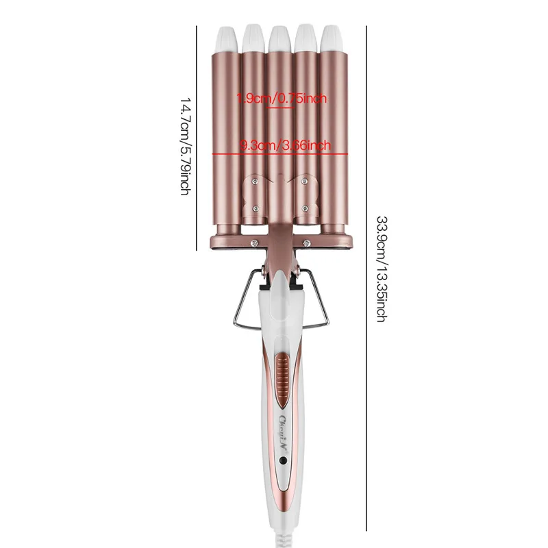 Professional Ceramic Curling Iron 5 Barrel Anion Hair Waver Curler Electric Hair Roller Corrugation Crimper Fast Heating Styler
Professional Ceramic Curling Iron 5 Barrel Anion Hair Waver Curler Electric Hair Roller Corrugation Crimper Fast Heating Styler