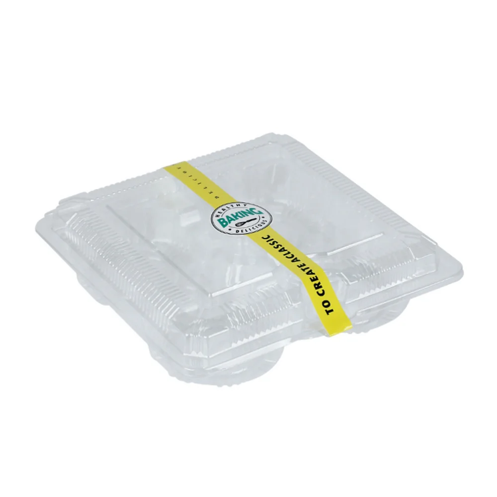 100 Pcs 4-grids Disposable Food Package Boxes Transparent Baking Packaging Boxes Egg Tart Trays for Home Restaurant 
100 Pcs 4-grids Disposable Food Package Boxes Transparent Baking Packaging Boxes Egg Tart Trays for Home Restaurant