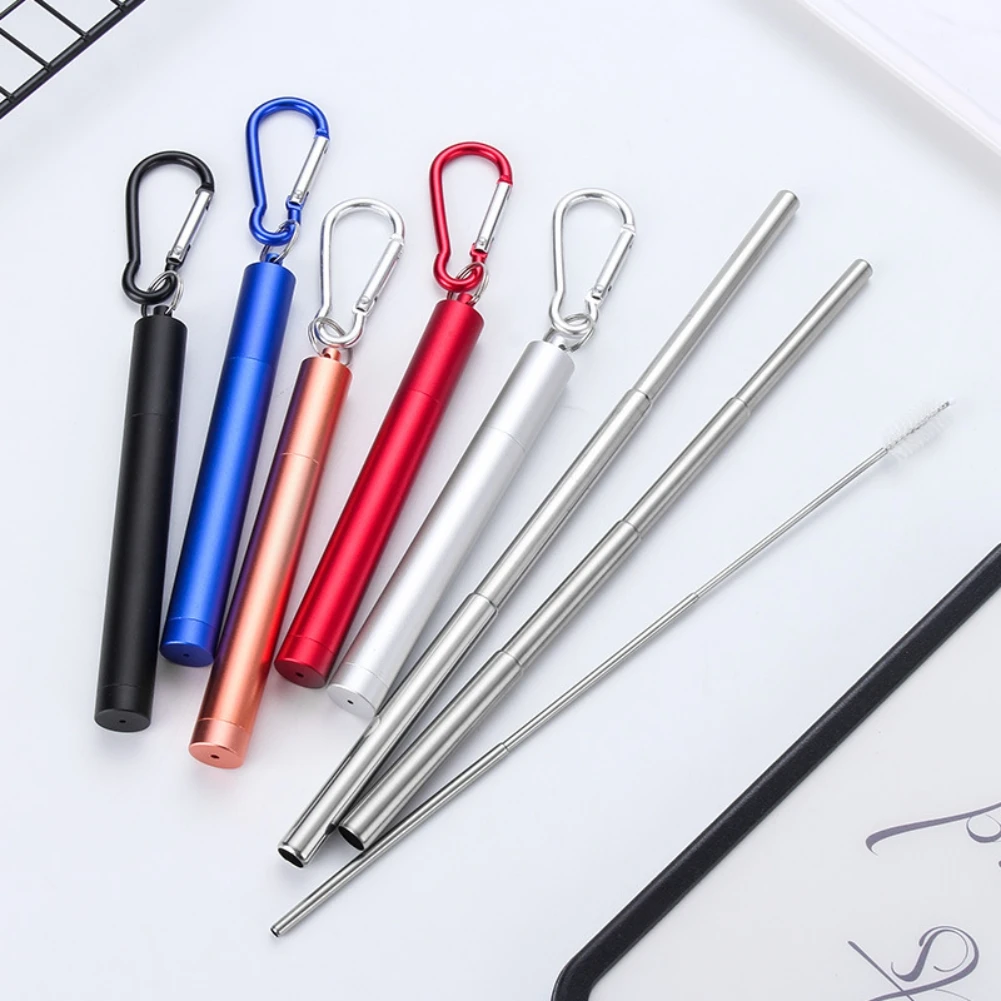 Reusable Telescopic Stainless Steel Drinking Straw with Portable Brush Box for Outdoor Travel Metal Straws Bar Party Tools
Reusable Telescopic Stainless Steel Drinking Straw with Portable Brush Box for Outdoor Travel Metal Straws Bar Party Tools