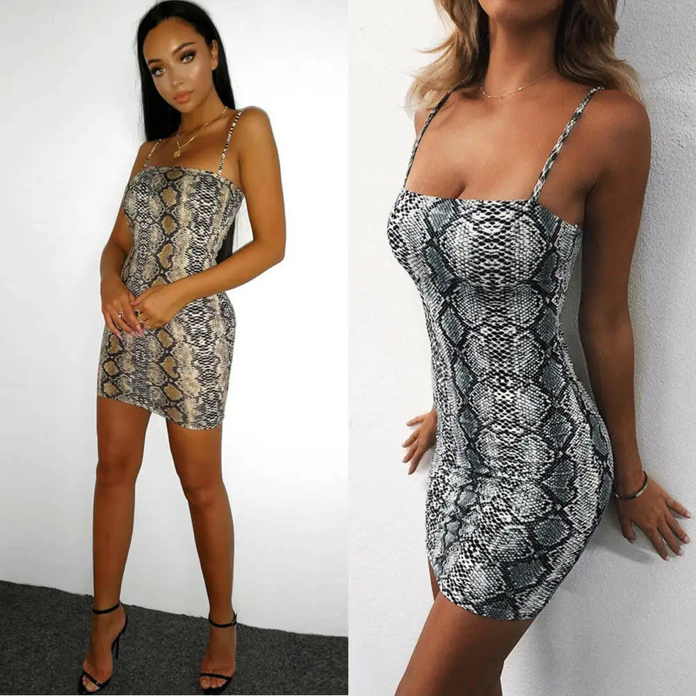 Sexy Women's Bodycon Mini Dress Slim Pencil Dress Snake Skin Dress Women sexy Backless Low Cut Party Mini Sundress
Sexy Women's Bodycon Mini Dress Slim Pencil Dress Snake Skin Dress Women sexy Backless Low Cut Party Mini Sundress