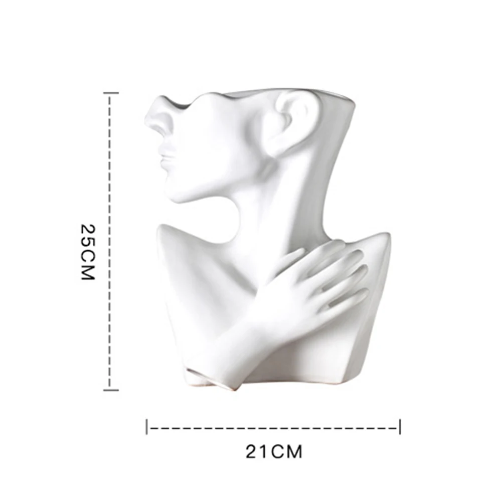 Art Portrait Flower Pot Vase White Ceramic Human Face Family Flower Pot Handmade Garden Storage Flower Arrangement Home Decors
Art Portrait Flower Pot Vase White Ceramic Human Face Family Flower Pot Handmade Garden Storage Flower Arrangement Home Decors