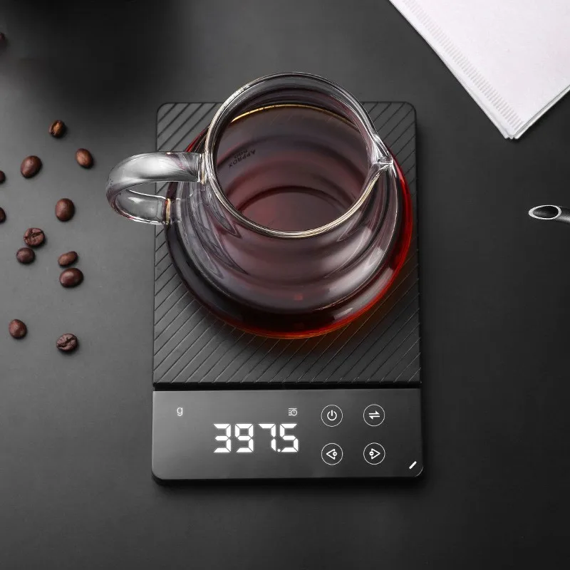 Электронные кухонные весы с таймером, цифровой безбатарейный прибор для измерения массы кофе, высокая точность
Электронные кухонные весы с таймером, цифровой безбатарейный прибор для измерения массы кофе, высокая точность