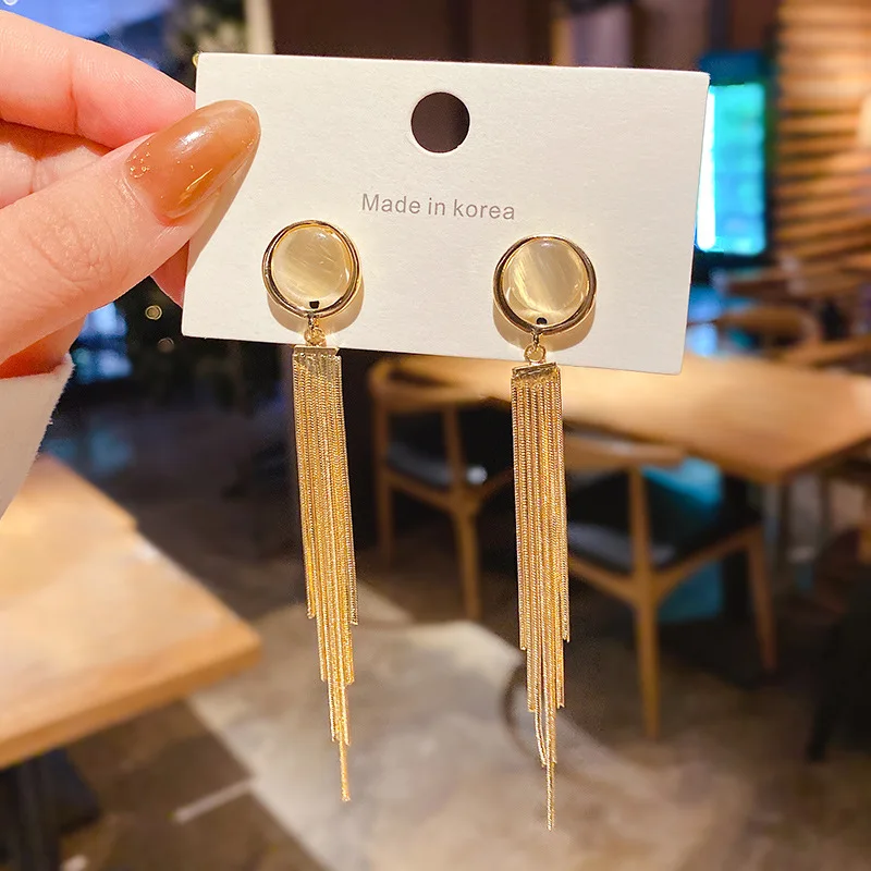 Wholesale Sterling Silvers Pin Long Tassel Opal Earrings Female New Studs Earrings Jewelry Gift
Wholesale Sterling Silvers Pin Long Tassel Opal Earrings Female New Studs Earrings Jewelry Gift