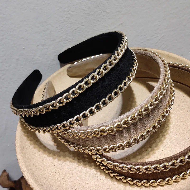 Многослойные металлической цепочкой; Лента для волос для женщин яркая Золотая Бархатная повязка на голову ободок тюрбан Девушка повязка на... 
Многослойные металлической цепочкой; Лента для волос для женщин яркая Золотая Бархатная повязка на голову ободок тюрбан Девушка повязка на...