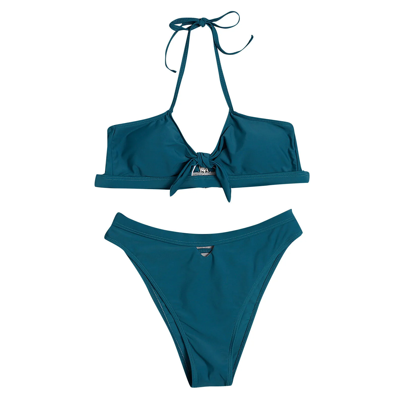 Women Solid Color Push Up Sexy Bikinis High Cut Lace Up Halter Bikini Set Two Piece Swimsuit Beachwear Mujer Badeanzug 1209
Women Solid Color Push Up Sexy Bikinis High Cut Lace Up Halter Bikini Set Two Piece Swimsuit Beachwear Mujer Badeanzug 1209