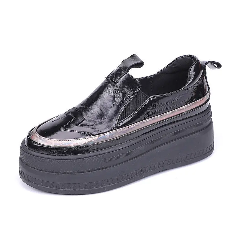 Women High Platform Lazy Shoes 2021 Autumn Wedges Casual Sneakers Heels Waterproof Patent leather shoes Thick Sole B20-630
Women High Platform Lazy Shoes 2021 Autumn Wedges Casual Sneakers Heels Waterproof Patent leather shoes Thick Sole B20-630