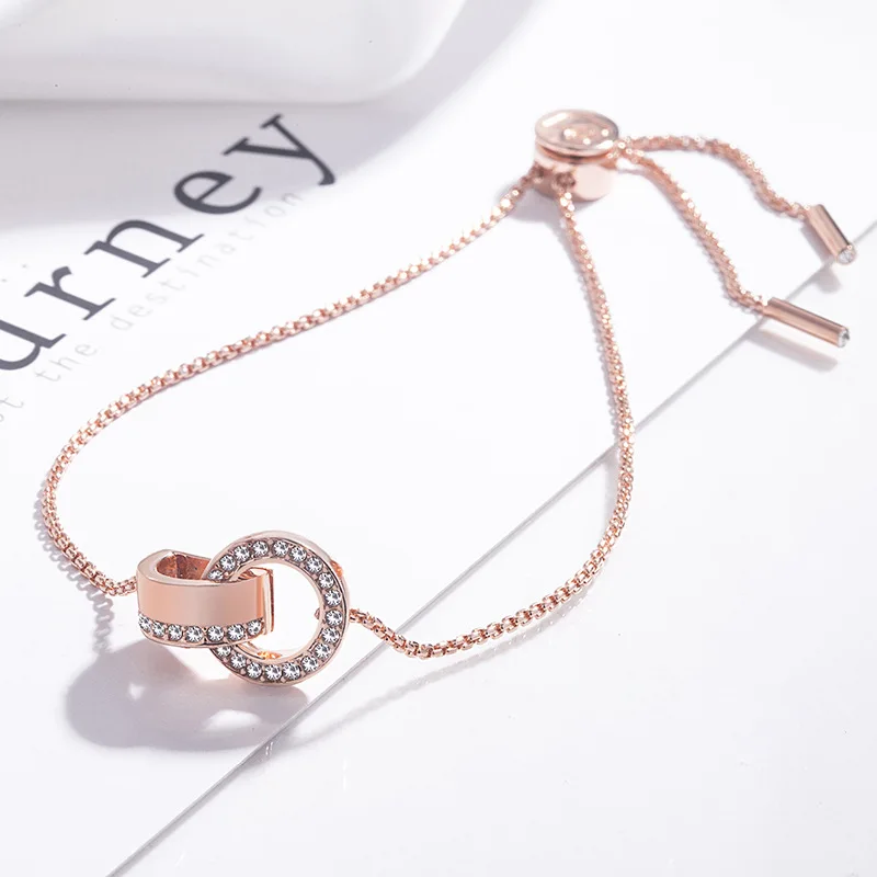 High Quality Explosive Fashion Charm Crystal Round Double Circle Women's Bracelet Simple All-match Novice Jewelry
High Quality Explosive Fashion Charm Crystal Round Double Circle Women's Bracelet Simple All-match Novice Jewelry