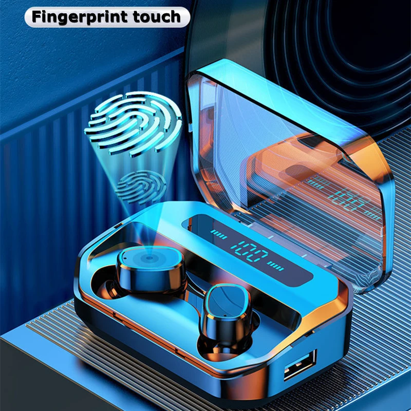 TWS Bluetooth 5.0 Earphones 2200mAh Charging Box Wireless Headphone 9D Stereo Sports Waterproof Earbuds Headsets With Microphone
TWS Bluetooth 5.0 Earphones 2200mAh Charging Box Wireless Headphone 9D Stereo Sports Waterproof Earbuds Headsets With Microphone