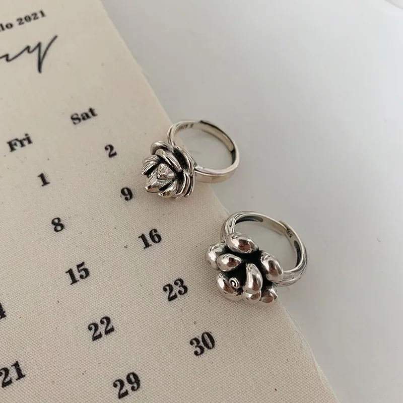 QMCOCO925 Sterling Silver Ring for Women Couple Trendy Vintage Adjustable Thai Silver Rose Flower Party Jewelry Gift
QMCOCO925 Sterling Silver Ring for Women Couple Trendy Vintage Adjustable Thai Silver Rose Flower Party Jewelry Gift