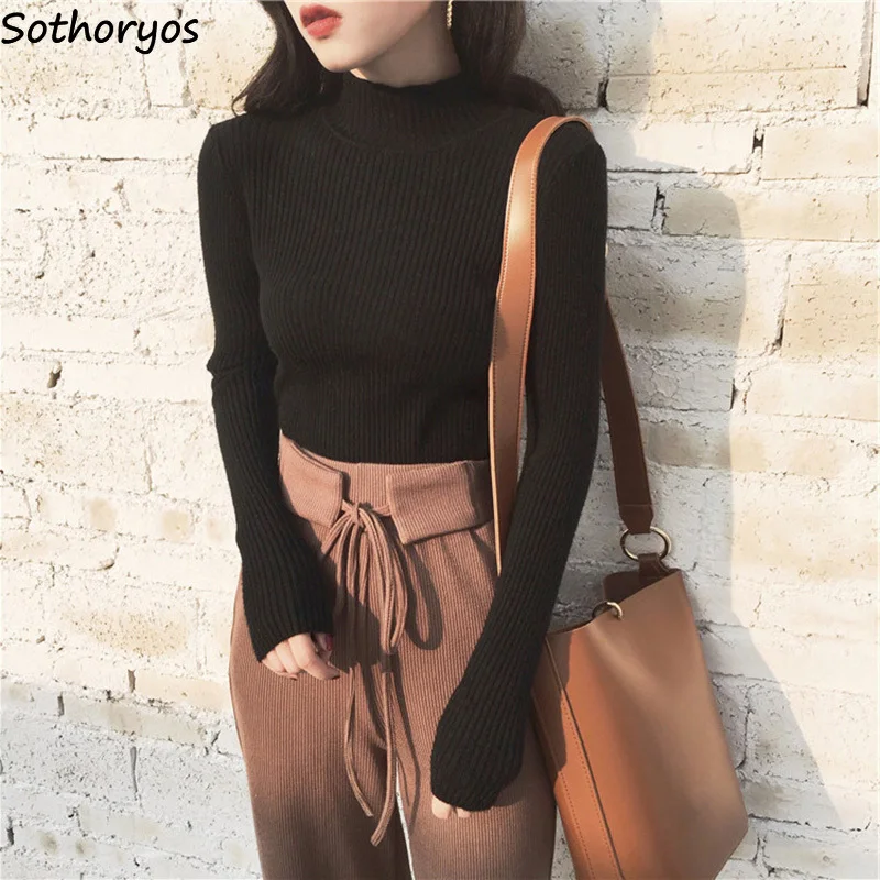 Women Sets 2020 Winter Turtleneck Elastic Solid All-match Korean Style Clothes Loose Drawstring Trousers Womens Two Piece Set
Women Sets 2020 Winter Turtleneck Elastic Solid All-match Korean Style Clothes Loose Drawstring Trousers Womens Two Piece Set