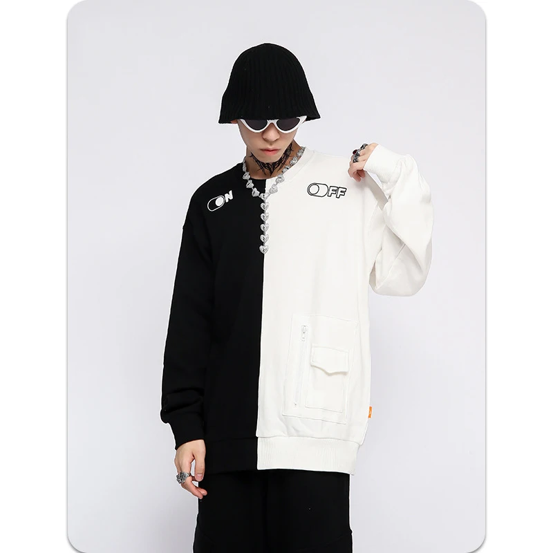 Trendy Men's Pullover Personality Sweatshirts Unique Patchwork Color Contrast Loose Hip Hop Skateboard Handsome Boyfriend Tops
Trendy Men's Pullover Personality Sweatshirts Unique Patchwork Color Contrast Loose Hip Hop Skateboard Handsome Boyfriend Tops