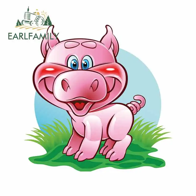 EARLFAMILY 13 см x 12 8 для свиньи Мультяшные мотоциклетные автомобильные наклейки