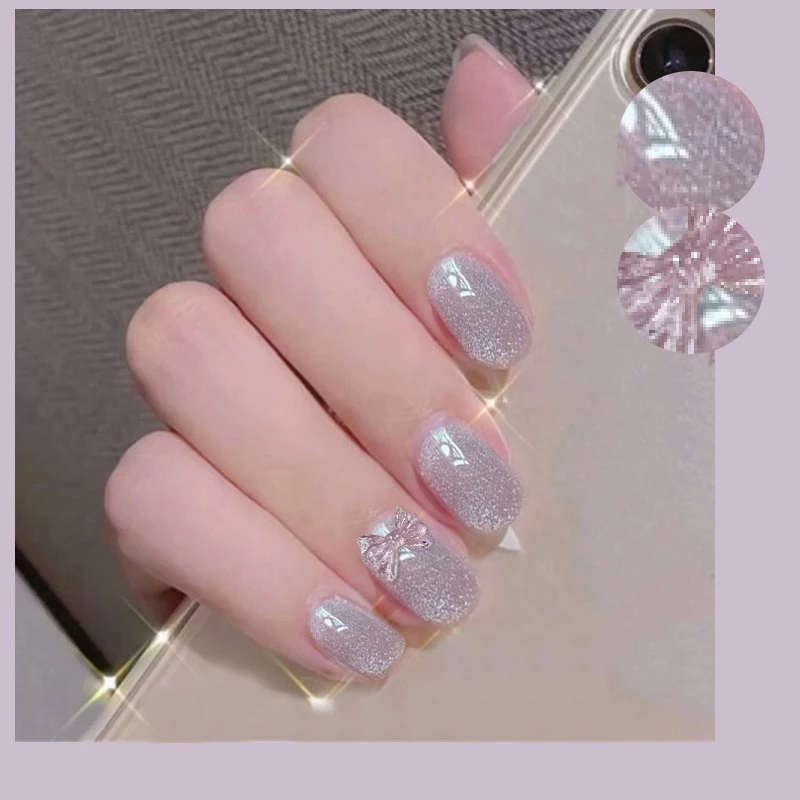 Hot 24pcs Shiny Nail Patch Glue Type Removable Short Paragraph Fashion Manicure Save Time False Nail Patch FRE-Drop
Hot 24pcs Shiny Nail Patch Glue Type Removable Short Paragraph Fashion Manicure Save Time False Nail Patch FRE-Drop