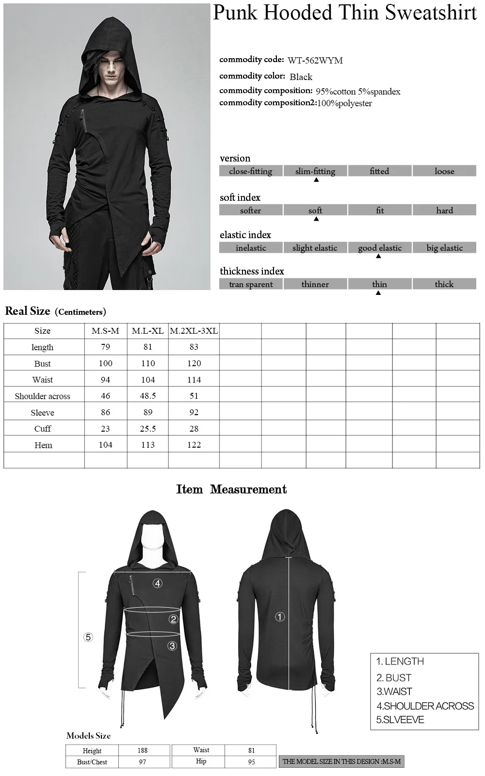 PUNK RAVE Mens Punk Sweatshirt Long Sleeve T-shirt Punk Rock Hooded Show Irregular Streetwear Personality Casual Tops Tees
PUNK RAVE Mens Punk Sweatshirt Long Sleeve T-shirt Punk Rock Hooded Show Irregular Streetwear Personality Casual Tops Tees