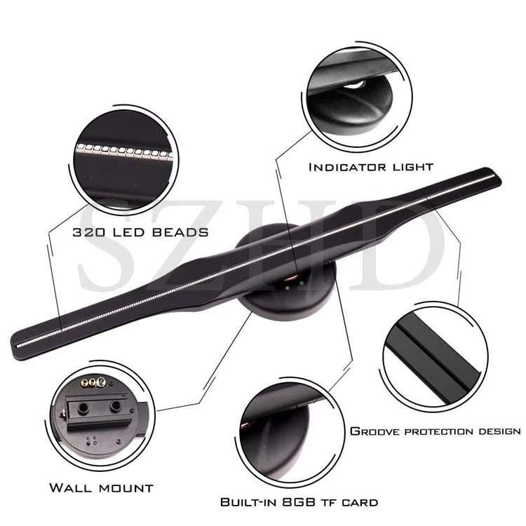 3D Hologram LED Fan 43cm 50cm 65cm 70cm 85cm 100cm for Indoor and Outdoor advertising Displayer
3D Hologram LED Fan 43cm 50cm 65cm 70cm 85cm 100cm for Indoor and Outdoor advertising Displayer