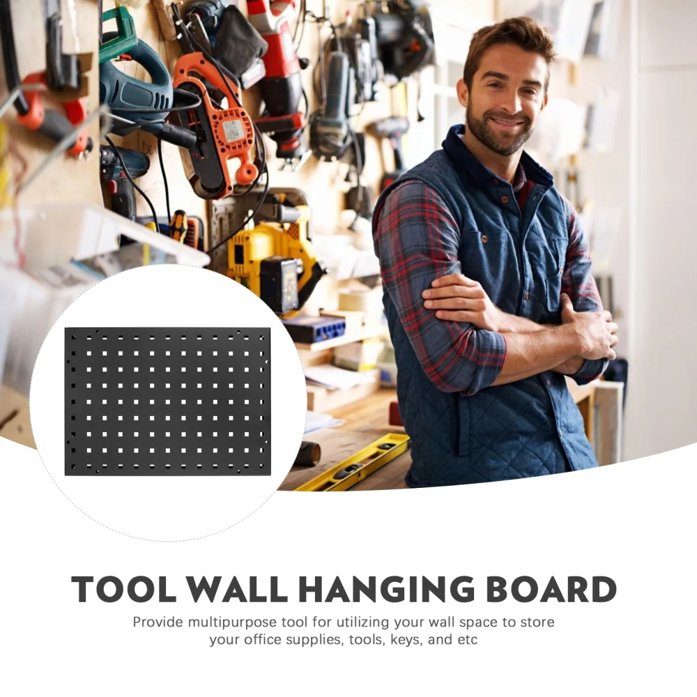 Square Hole Pegboard Rectangle Steel Tool Organization Panel Accessory 
Square Hole Pegboard Rectangle Steel Tool Organization Panel Accessory