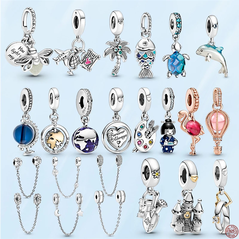 Hot Sale 925 Sterling Silver Firefly Safety Chain Blue Scaled Fish Charm Beads Fit Original Pandora DIY Jewelry Making
Hot Sale 925 Sterling Silver Firefly Safety Chain Blue Scaled Fish Charm Beads Fit Original Pandora DIY Jewelry Making
