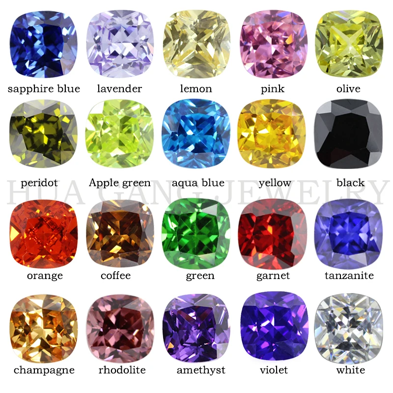Cubic Zirconia Stone Multicolor Square Cushion Shape Cut Loose CZ Stones Synthetic Gems Beads For Jewelry 2x2~12x12mm AAAAA
Cubic Zirconia Stone Multicolor Square Cushion Shape Cut Loose CZ Stones Synthetic Gems Beads For Jewelry 2x2~12x12mm AAAAA