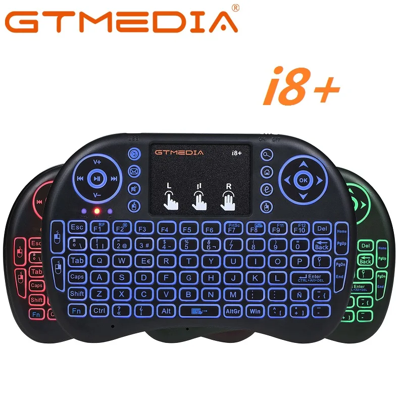 Mini Backlit Keyboard GTMEDIA i8 Spain Russian with 2.4G BT Touchpad ,Changeable 3 Colors Backlit, Li-ion Battery for TV Box PC
Mini Backlit Keyboard GTMEDIA i8 Spain Russian with 2.4G BT Touchpad ,Changeable 3 Colors Backlit, Li-ion Battery for TV Box PC
