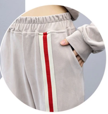Golden Velvet 2 Piece Sets Womens Outfits Sportswear Two Piece Set Top And Pants Casual Survetement Femme Matching Sets
Golden Velvet 2 Piece Sets Womens Outfits Sportswear Two Piece Set Top And Pants Casual Survetement Femme Matching Sets