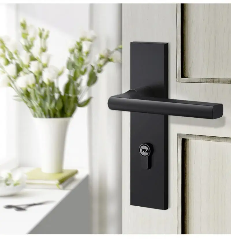 Door Handle Black Space Aluminum Door Handle Indoor / Bedroom Door Lock Split Mute Door Lock, Door Hardware
Door Handle Black Space Aluminum Door Handle Indoor / Bedroom Door Lock Split Mute Door Lock, Door Hardware