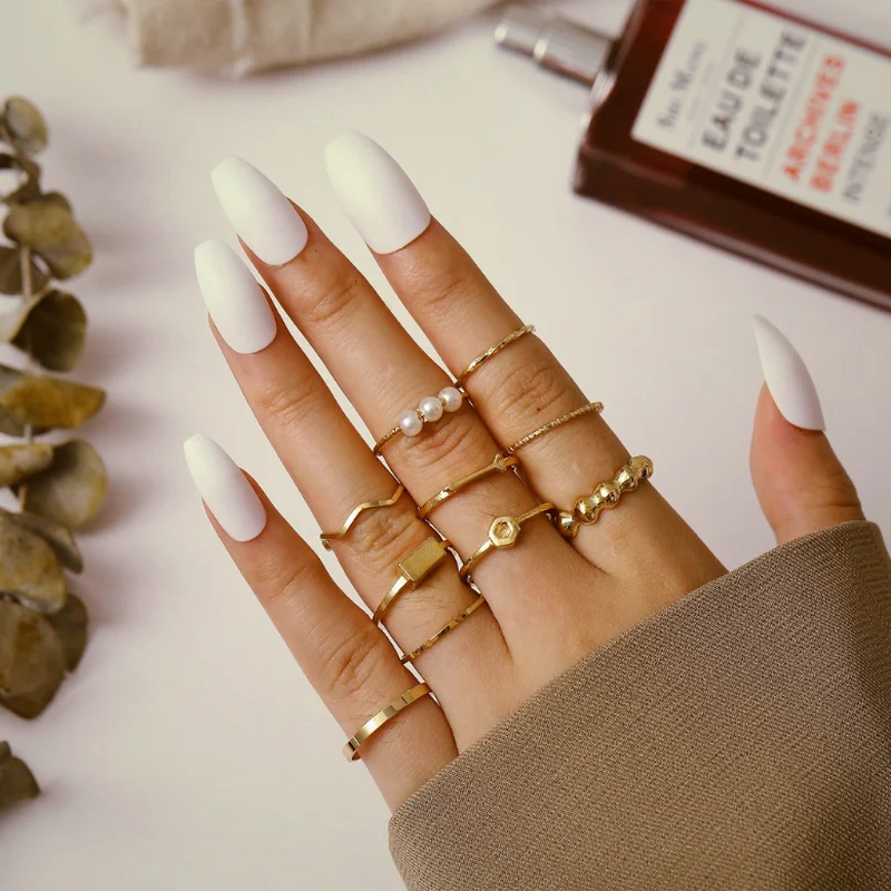 2022 Trendy Open Finger Ring Pearl 10 Pieces Set Rings for Women Girl Jewelry Accessories
2022 Trendy Open Finger Ring Pearl 10 Pieces Set Rings for Women Girl Jewelry Accessories