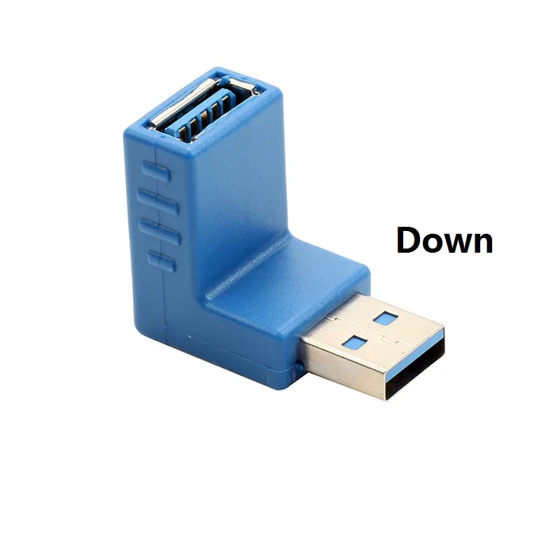 Синий USB 3 0 изгиб 90 градусов поддержка 5 Гбит/с революционный Женский адаптер